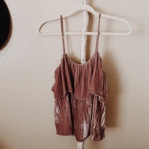 Madewell Crushed Velvet Cami EUC